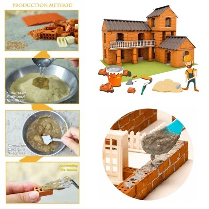 WOOPIE DIY konstrukcinis rinkinys Vila iš plytelių 461 vnt. vaikams 5 WOOPIE DIY konstrukcinis rinkinys Vila iš plytelių 461 vnt. vaikams 5