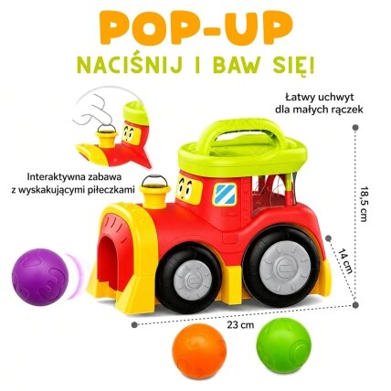 WOOPIE BABY Interaktyvus traukinys su iššokančiais kamuoliukais 2