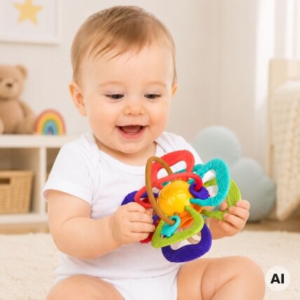 WOOPIE BABY Sensorinis kamuolys-kramtukas kūdikiams 1 WOOPIE BABY Sensorinis kamuolys-kramtukas kūdikiams 1