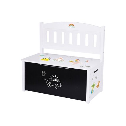 Tooky Toy medinė 3in1 žaislų dėžė, suoliukas su piešimo lenta 4 Tooky Toy medinė 3in1 žaislų dėžė, suoliukas su piešimo lenta 4