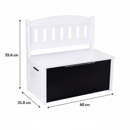 Tooky Toy medinė 3in1 žaislų dėžė, suoliukas su piešimo lenta 7 Tooky Toy medinė 3in1 žaislų dėžė, suoliukas su piešimo lenta 7