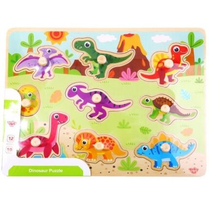 TOOKY TOY Medinės Montessori dėlionės Dėlionė Dinozaurai Formos 8 TOOKY TOY Medinės Montessori dėlionės Dėlionė Dinozaurai Formos 8