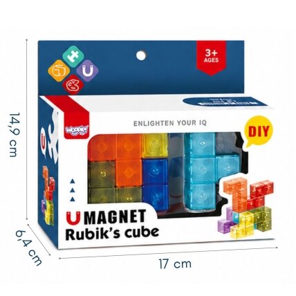 Woopie magnetinės kaladėlės Tetris 3D konstravimo dėlionė 5
