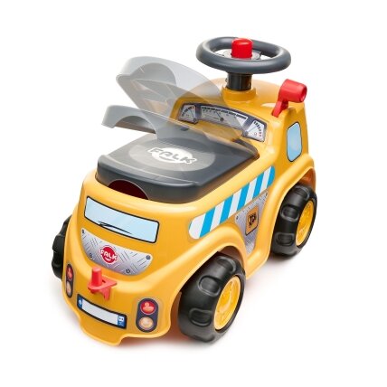 FALK paspirtukas-sunkvežimis statybinis JCB su priekaba ir priedais 1–3 metų vaikams 3 FALK paspirtukas-sunkvežimis statybinis JCB su priekaba ir priedais 1–3 metų vaikams 3