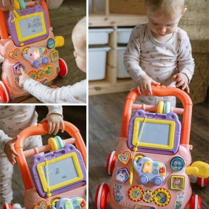 WOOPIE BABY Interaktyvi muzikinė vaikštynė-stumdukas + piešimo lentelė 2 WOOPIE BABY Interaktyvi muzikinė vaikštynė-stumdukas + piešimo lentelė 2