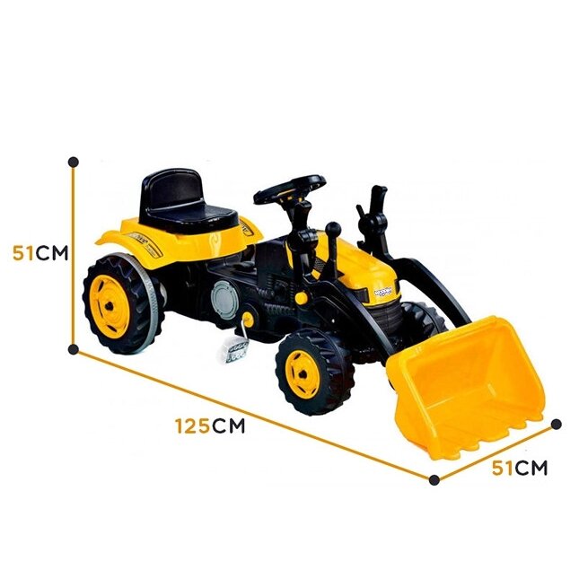 WOOPIE Pedalinis traktorius Farmer MaxTrac Classic kaušas buldozeris 76 WOOPIE Pedalinis traktorius Farmer MaxTrac Classic kaušas buldozeris 76