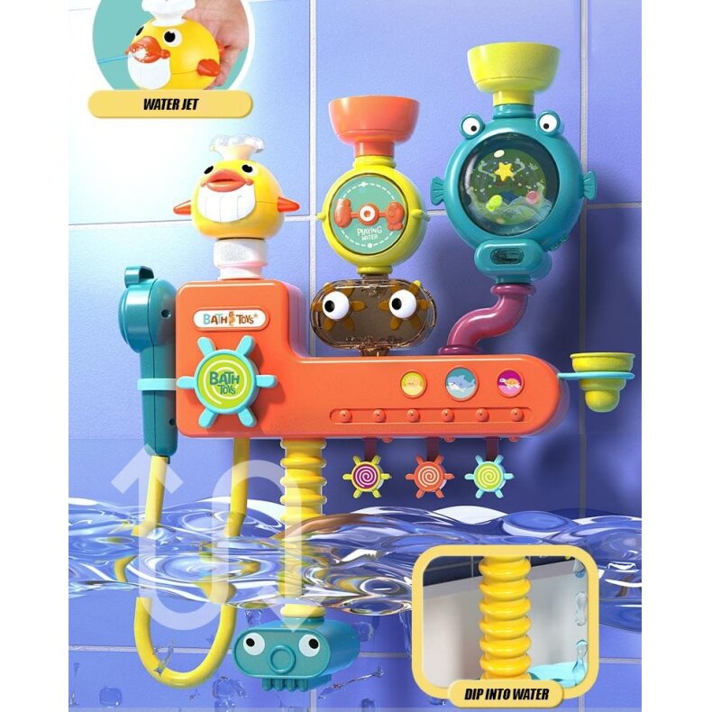 WOOPIE BABY maudymosi žaislas kranelis dušas perliejama fontanėlė ančiukas 9 WOOPIE BABY maudymosi žaislas kranelis dušas perliejama fontanėlė ančiukas 9