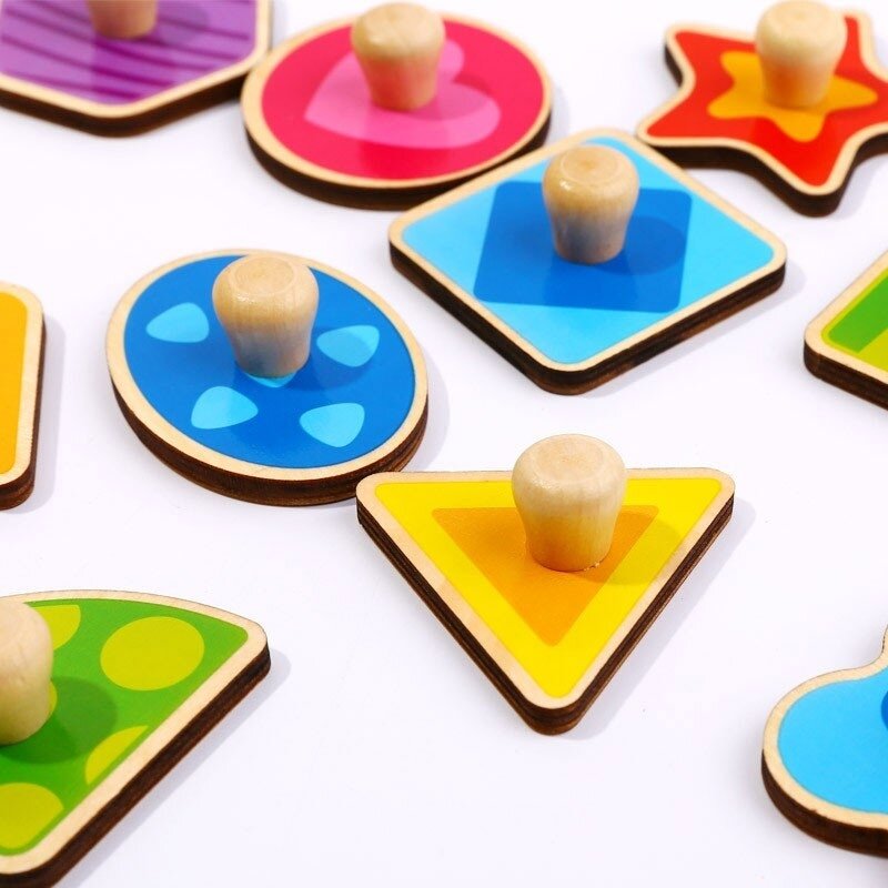 TOOKY TOY Dėlionė Montessori formų mokymasis su smeigtukais 4 TOOKY TOY Dėlionė Montessori formų mokymasis su smeigtukais 4