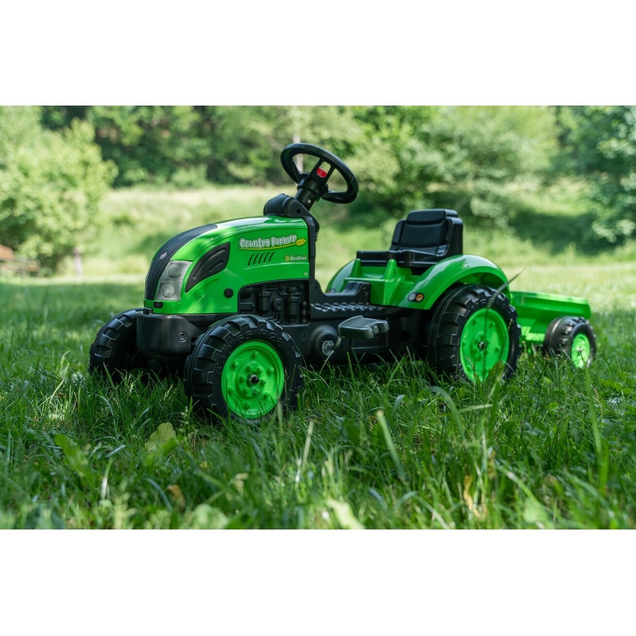 FALK Country Farmer pedalinis traktoriukas su priekaba žalias 2–5 m. 3