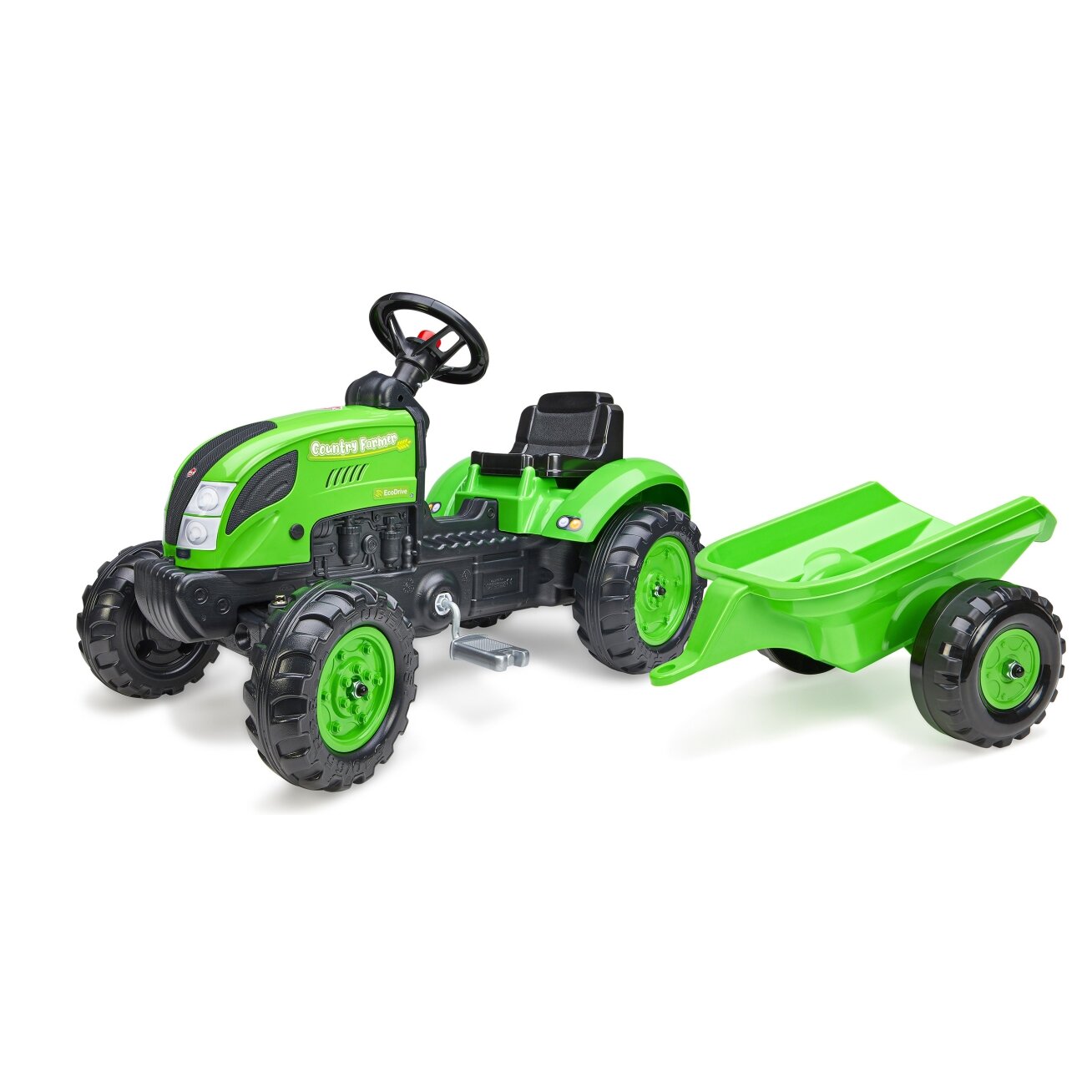 FALK Country Farmer pedalinis traktoriukas su priekaba žalias 2–5 m.