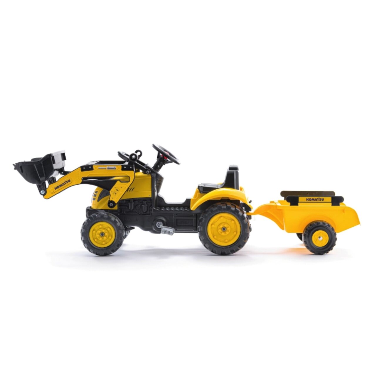 FALK pedalinis traktorius-ekskavatorius Komatsu su priekaba ir kaušu 2–5 metų vaikams 6 FALK pedalinis traktorius-ekskavatorius Komatsu su priekaba ir kaušu 2–5 metų vaikams 6