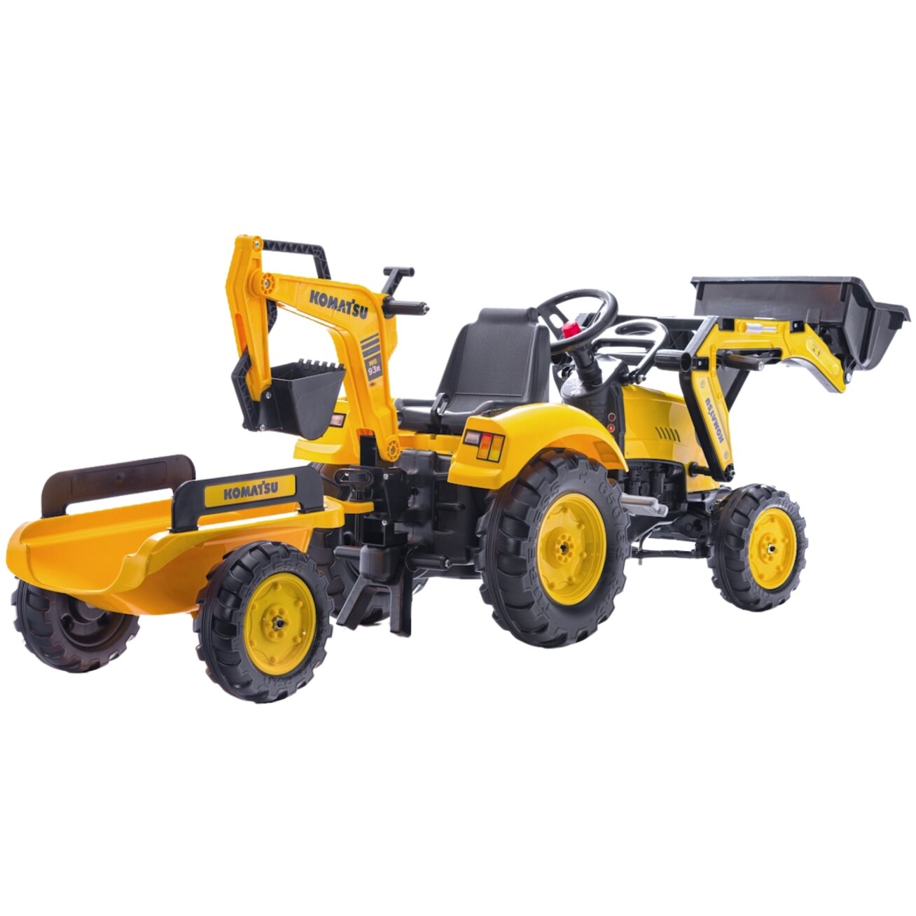 FALK pedalinis traktorius Komatsu ekskavatorius-krautuvas su priekaba 3–7 m. 7