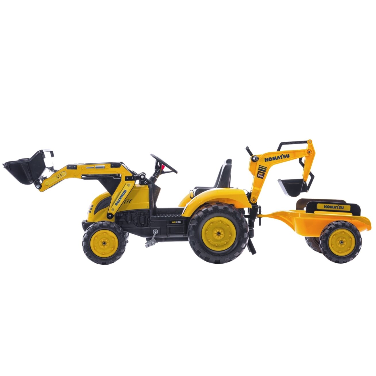 FALK pedalinis traktorius Komatsu ekskavatorius-krautuvas su priekaba 3–7 m. 8