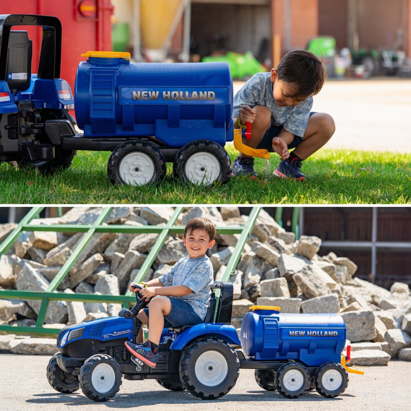 FALK cisterninė priekaba-bakelis su kranu New Holland mėlyna 3–7 m. 2 FALK cisterninė priekaba-bakelis su kranu New Holland mėlyna 3–7 m. 2