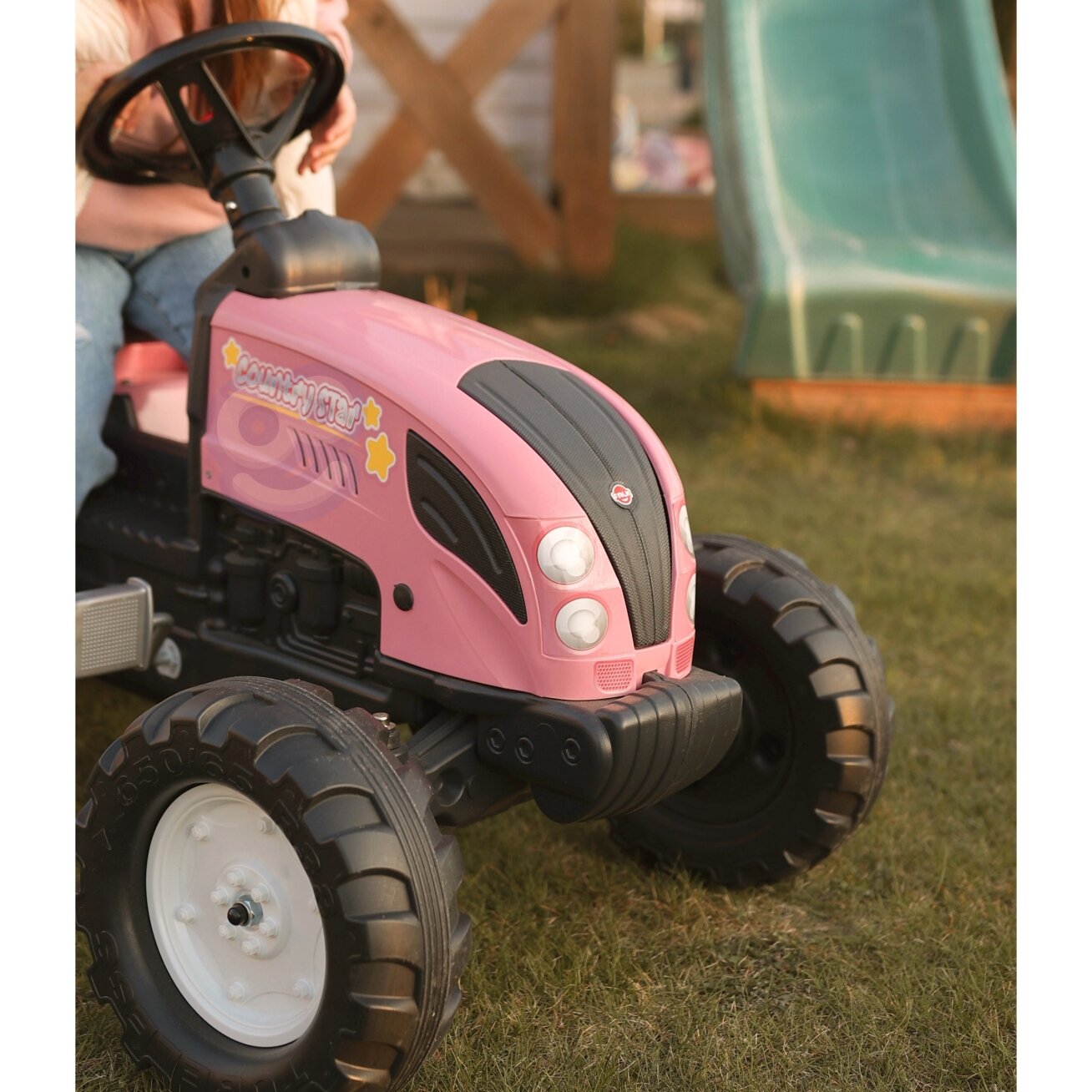 FALK pedalinis traktorius Country Star rožinis + priekaba ir garso signalas 2–5 m. 5 FALK pedalinis traktorius Country Star rožinis + priekaba ir garso signalas 2–5 m. 5