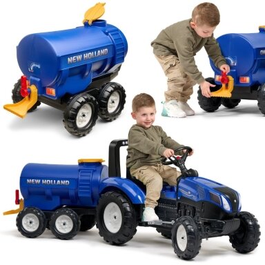 FALK cisterninė priekaba-bakelis su kranu New Holland mėlyna 3–7 m.