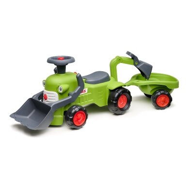 FALK traktoriukas Claas "Jeeiukas" su priekaba, krautuvu ir kau1u