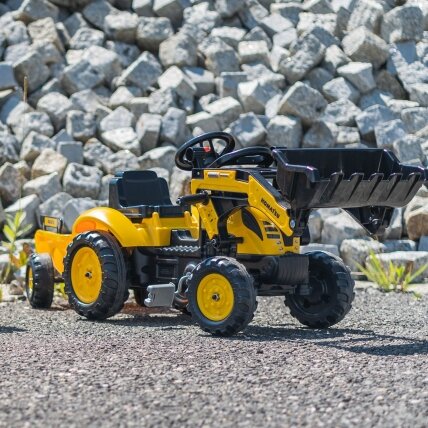 FALK pedalinis traktorius-ekskavatorius Komatsu su priekaba ir kaušu 2–5 metų vaikams 2 FALK pedalinis traktorius-ekskavatorius Komatsu su priekaba ir kaušu 2–5 metų vaikams 2