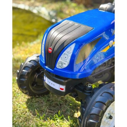 FALK pedalinis traktorius New Holland su priekaba ir atidaromu variklio dangčiu 2–5 m. 3