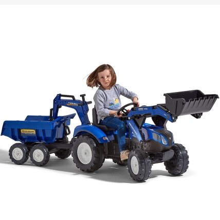 FALK pedalinis traktorius New Holland T8 su ekskavatorium ir priekaba 3–7 m. 11