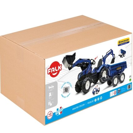 FALK pedalinis traktorius New Holland T8 su ekskavatorium ir priekaba 3–7 m. 12
