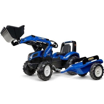 FALK pedalinis traktorius New Holland T8 su kaušu ir priekaba 3–7 m. 5 FALK pedalinis traktorius New Holland T8 su kaušu ir priekaba 3–7 m. 5