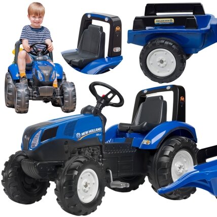 FALK pedaluojamas traktorius New Holland T8 su priekaba 3-7 metų FALK pedaluojamas traktorius New Holland T8 su priekaba 3-7 metų