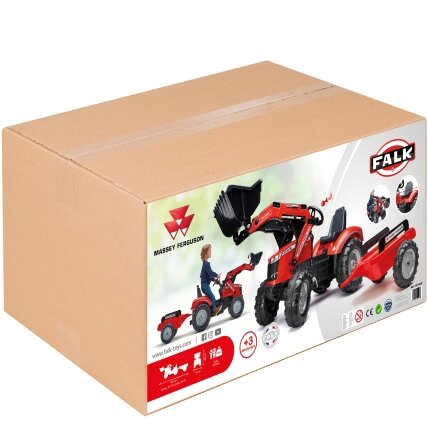 FALK pedalinis traktorius Massey Ferguson 8740S su kaušu ir priekaba 3–7 m. 10 FALK pedalinis traktorius Massey Ferguson 8740S su kaušu ir priekaba 3–7 m. 10