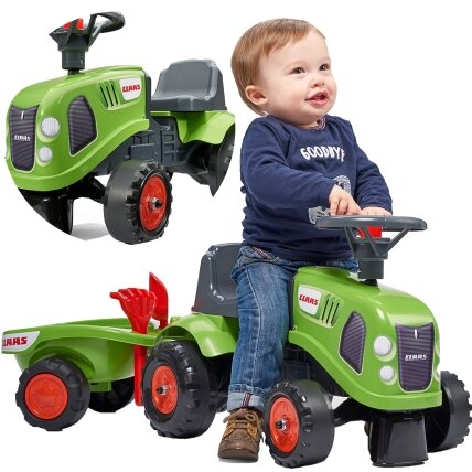 FALK Baby Claas žalias traktoriukas su priekaba + priedai nuo 1 metų 11 FALK Baby Claas žalias traktoriukas su priekaba + priedai nuo 1 metų 11