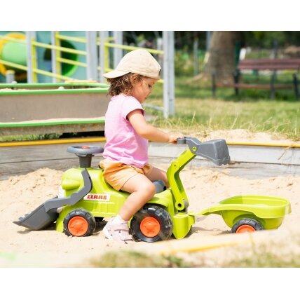 FALK traktoriukas Claas "Jeeiukas" su priekaba, krautuvu ir kau1u 2