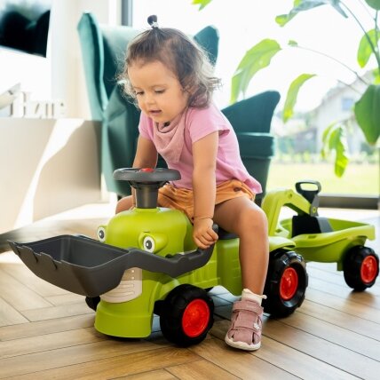 FALK traktoriukas Claas "Jeeiukas" su priekaba, krautuvu ir kau1u 1