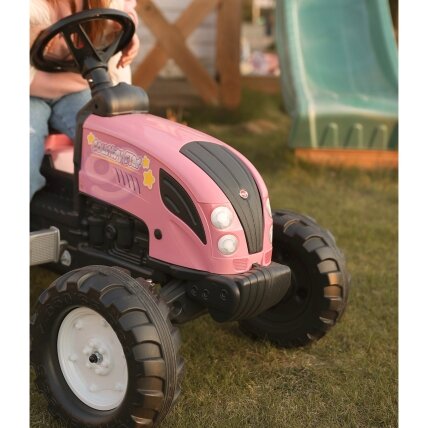 FALK pedalinis traktorius Country Star rožinis + priekaba ir garso signalas 2–5 m. 5 FALK pedalinis traktorius Country Star rožinis + priekaba ir garso signalas 2–5 m. 5