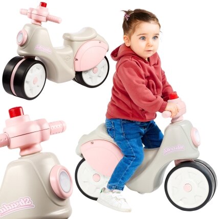 FALK Ežiukas paspirtukas Scooter Strada Retro mergaitei, tylios padangos nuo 1 metų FALK Ežiukas paspirtukas Scooter Strada Retro mergaitei, tylios padangos nuo 1 metų