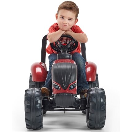 FALK pedalinis traktorius Valtra S4 raudonas su priekaba 3–7 m. 10