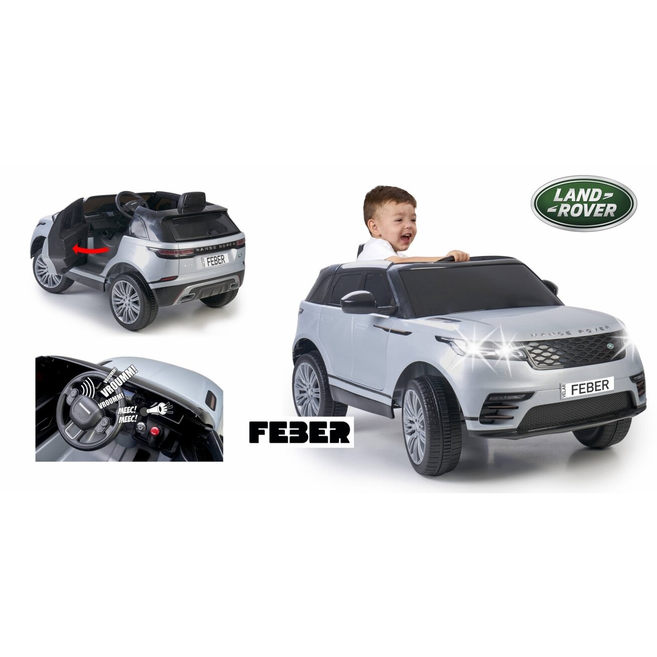 FEBER akumuliatorinis automobilis Range Rover Velar 6V CE 2 FEBER akumuliatorinis automobilis Range Rover Velar 6V CE 2