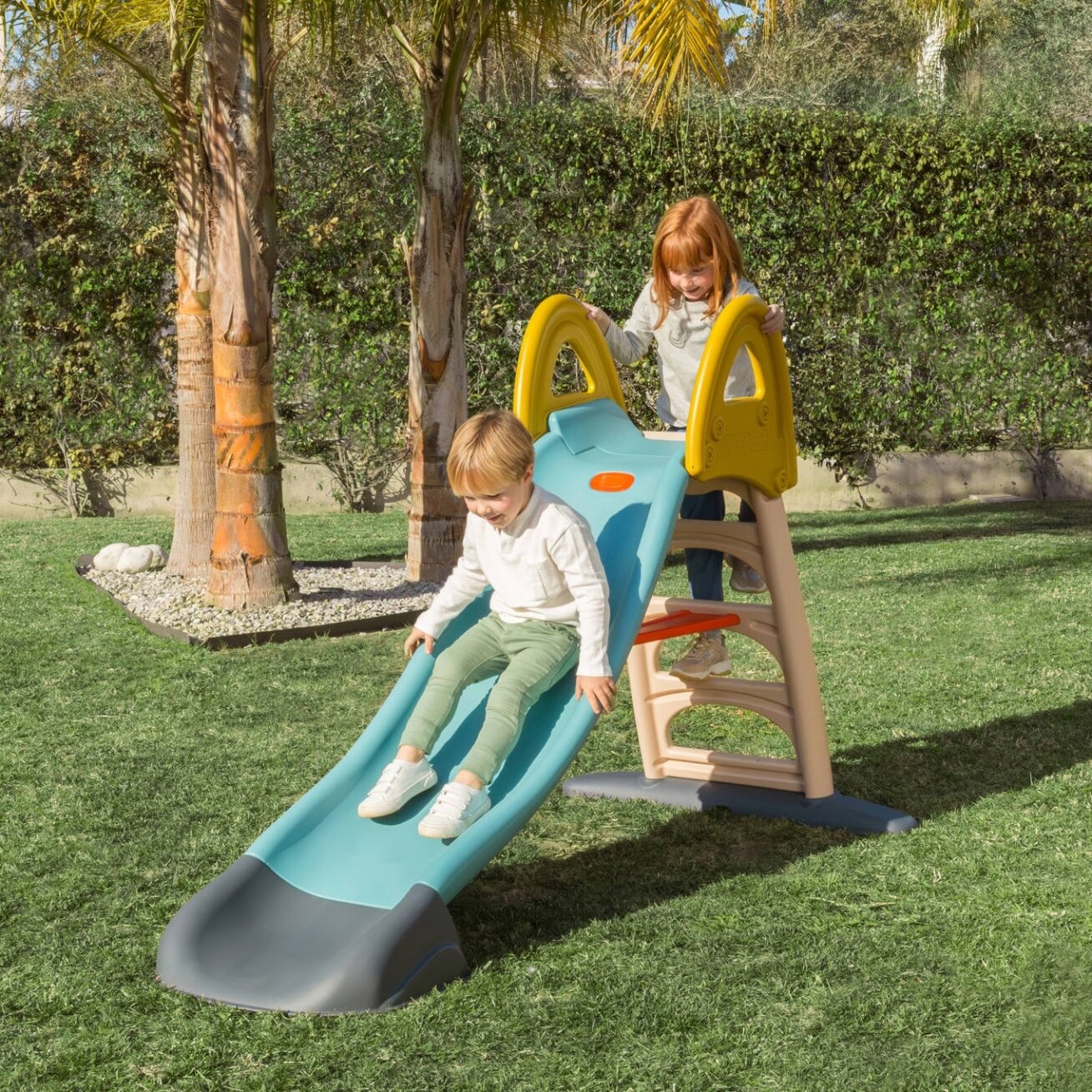 FEBER Didelė sodo čiuožykla Casual su vandens čiuožimu 190 cm 2 FEBER Didelė sodo čiuožykla Casual su vandens čiuožimu 190 cm 2