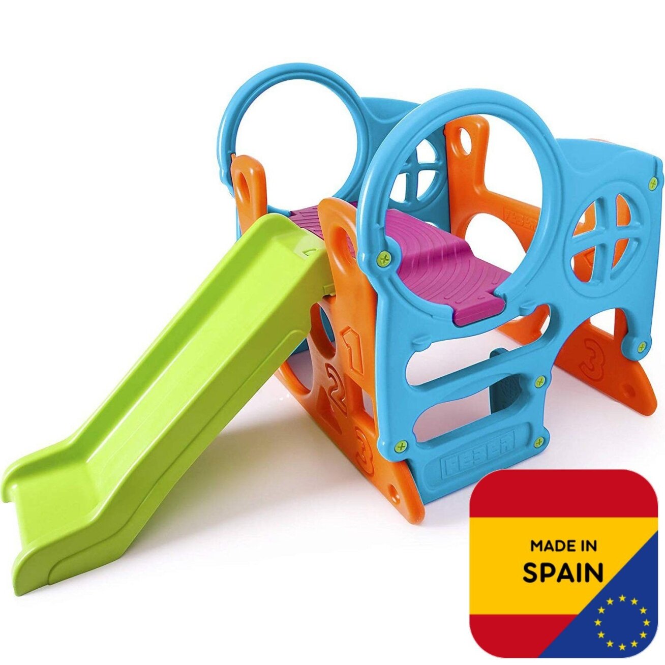 FEBER Didelė žaidimų aikštelė Activity Center čiuožykla 100 cm laipiojimo sienelė formos 6 FEBER Didelė žaidimų aikštelė Activity Center čiuožykla 100 cm laipiojimo sienelė formos 6
