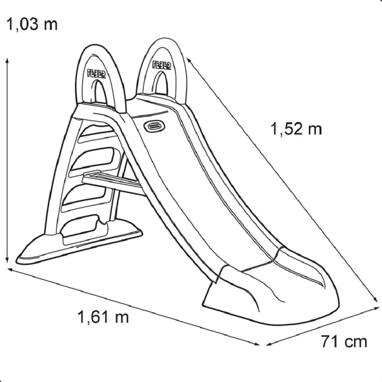FEBER lauko čiuožykla su vandens slydimu 152 cm 8