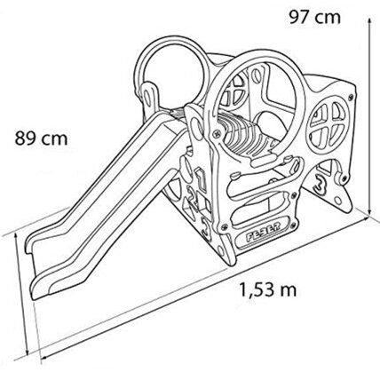FEBER Didelė žaidimų aikštelė Activity Center čiuožykla 100 cm laipiojimo sienelė formos 5