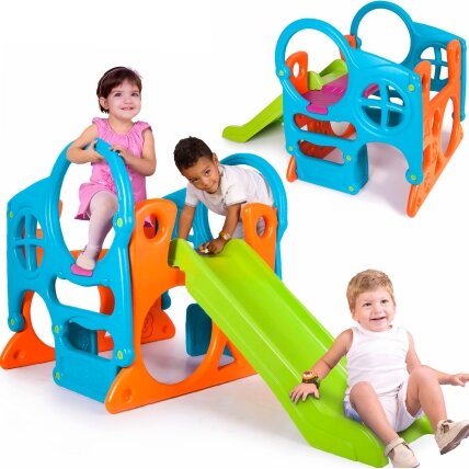 FEBER Didelė žaidimų aikštelė Activity Center čiuožykla 100 cm laipiojimo sienelė formos FEBER Didelė žaidimų aikštelė Activity Center čiuožykla 100 cm laipiojimo sienelė formos
