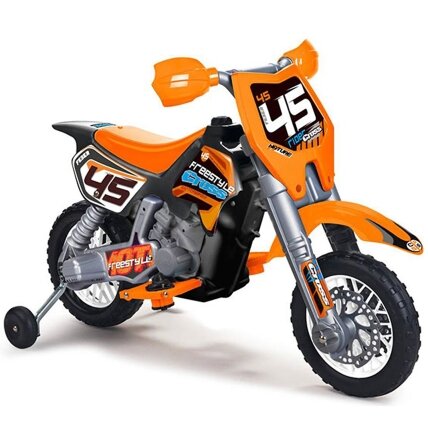 FEBER oranžinis Cross motociklas su 6V akumuliatorium vaikams FEBER oranžinis Cross motociklas su 6V akumuliatorium vaikams