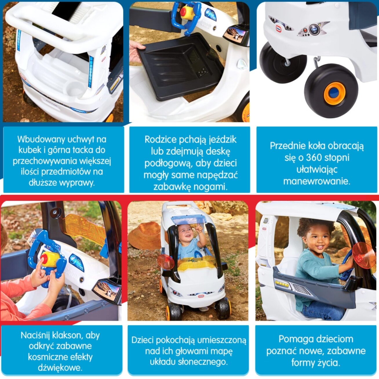 LITTLE TIKES Ežiukas Cozy Coupe – Kosminis visureigis 2 LITTLE TIKES Ežiukas Cozy Coupe – Kosminis visureigis 2