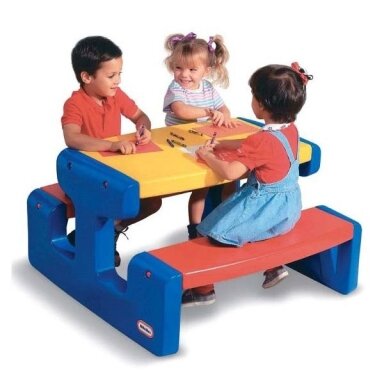 Little tikes Didžiulis pikniko stalas Mėlynas staliukas