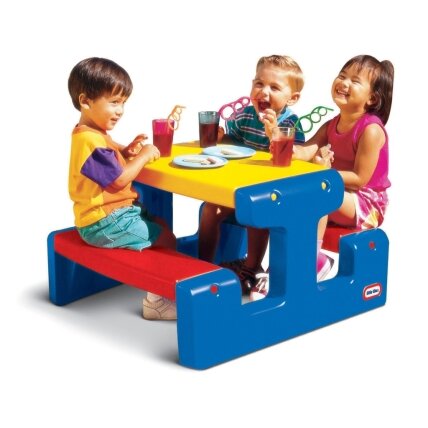 Little tikes Didžiulis pikniko stalas Mėlynas staliukas 2