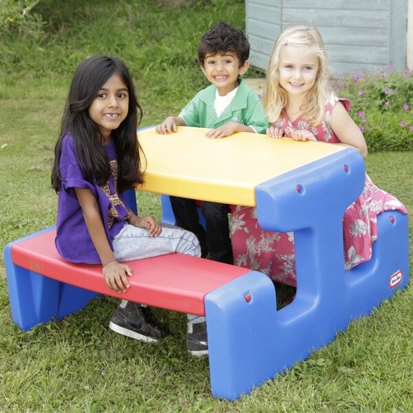 Little tikes Didžiulis pikniko stalas Mėlynas staliukas 1