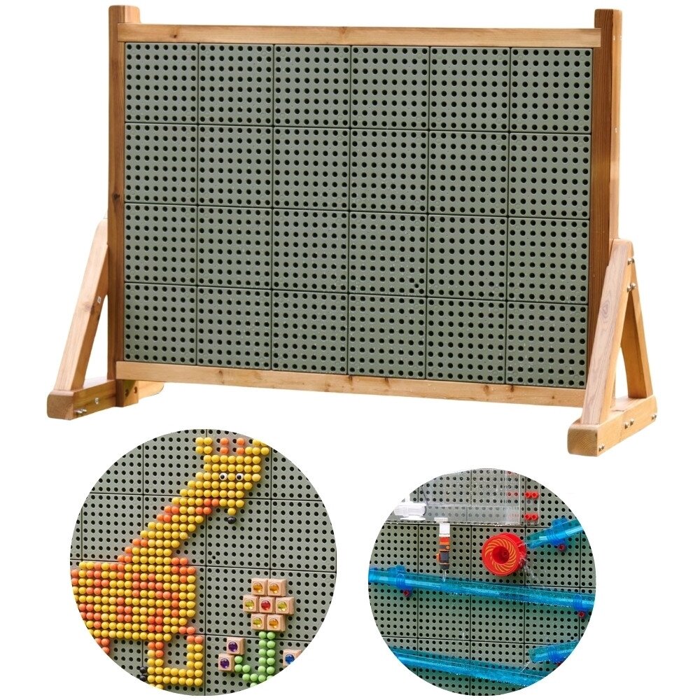 MASTERKIDZ Medinė XXL mokslinė kūrybinė STEM WALL lauko sienelė-lenta