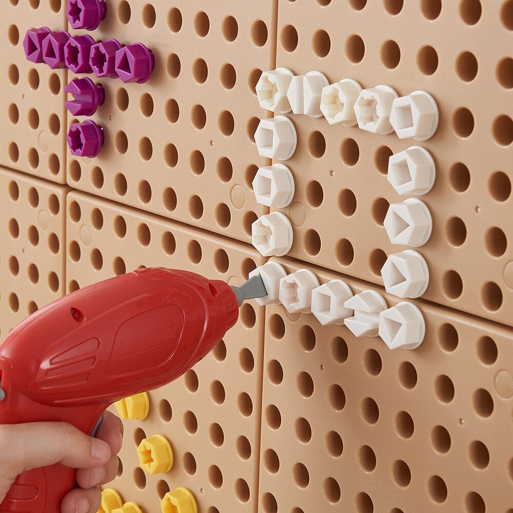 MASTERKIDZ Spalvoti varžteliai 5 formų kūrybinei STEM lentai 512 vnt. spalvų miksas 2