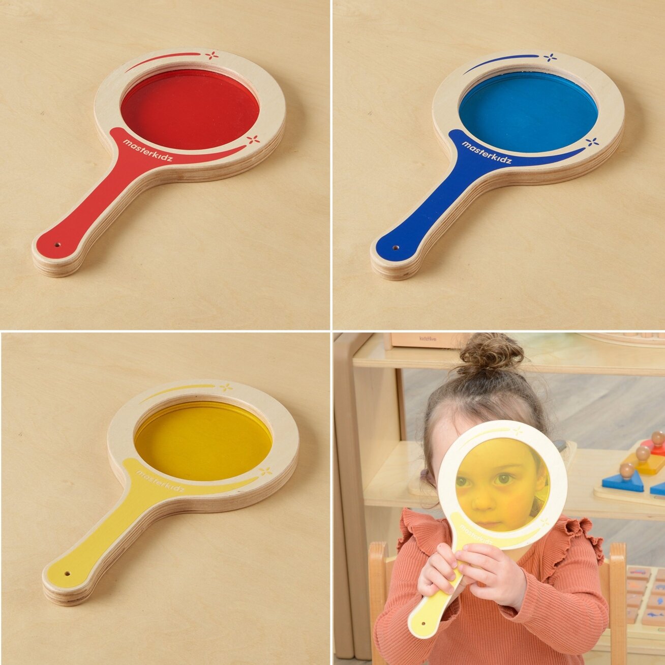 MASTERKIDZ 5 medinės paletės-lupos su spalvotais lęšiais 2 MASTERKIDZ 5 medinės paletės-lupos su spalvotais lęšiais 2