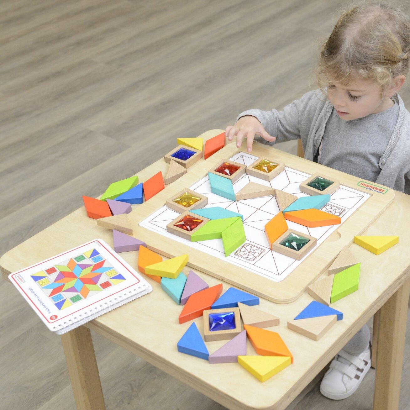 MASTERKIDZ Mozaikos dėlionė Spalvų ir formų pažinimui Tangram Montessori 13