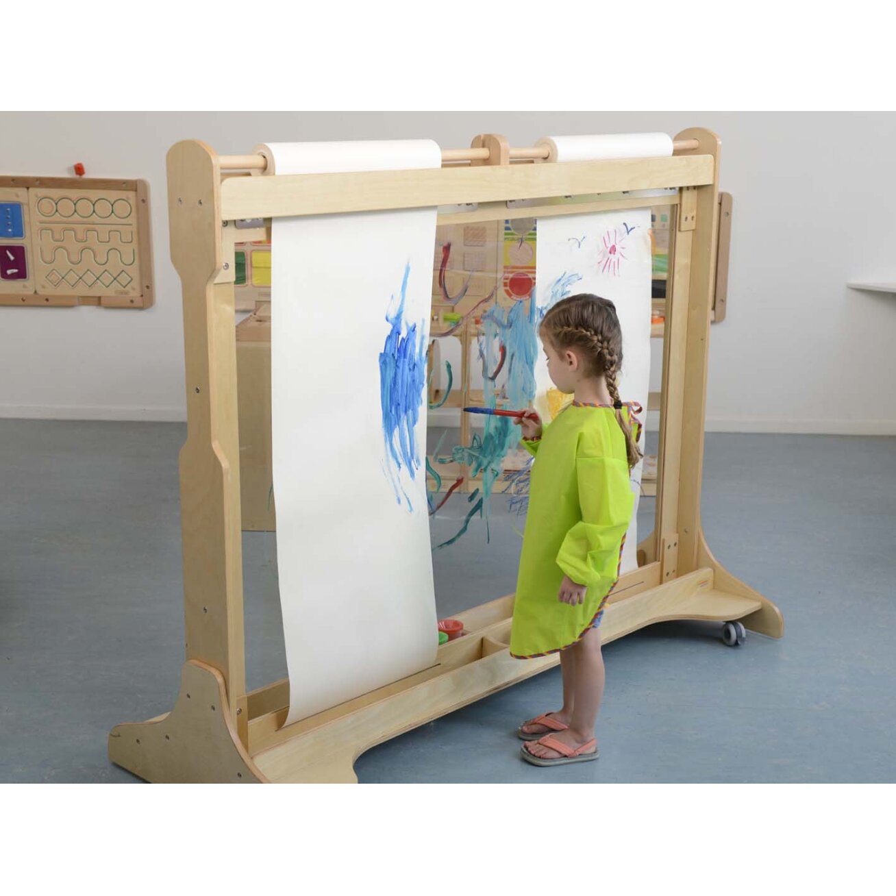 MASTERKIDZ Didžiulė medinė langinė tapybos molbertas 2 MASTERKIDZ Didžiulė medinė langinė tapybos molbertas 2